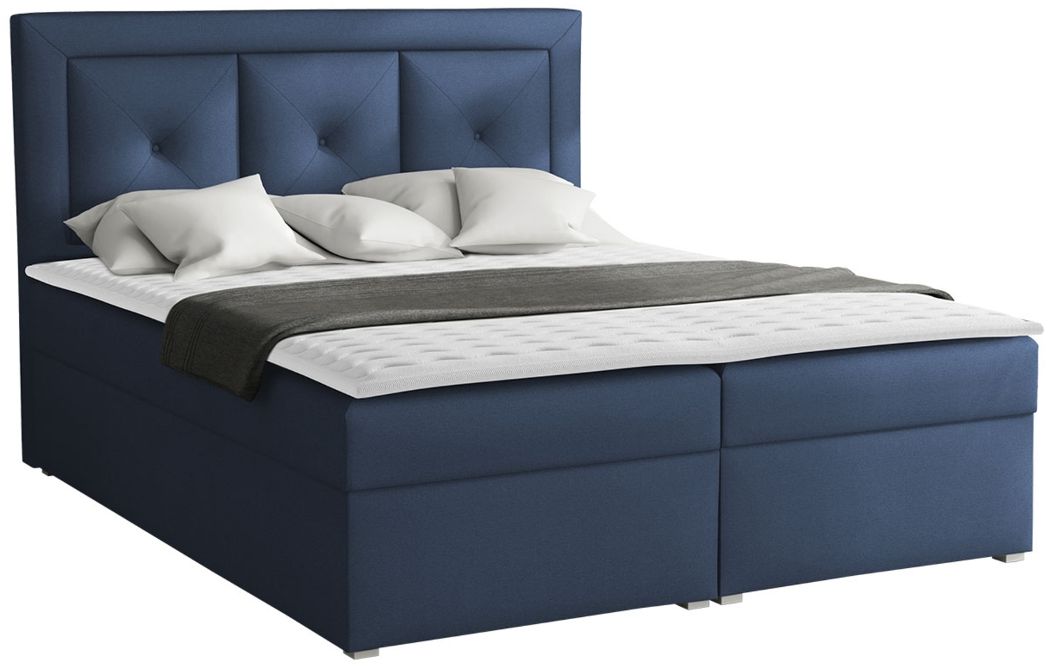 Boxspringbett Moden Plus Box, Blau, 160x200 cm Bild 1