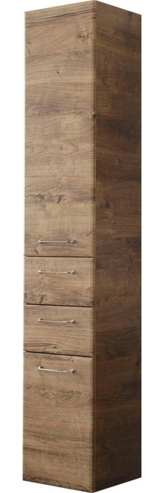 Saphir Hochschrank Quickset Badschrank 35 cm breit, 2 Türen, 2 Schubladen, 3 Einlegeböden Badezimmer-Hochschrank inkl. Türdämpfer, Griffe in Chrom glänzend Bild 1