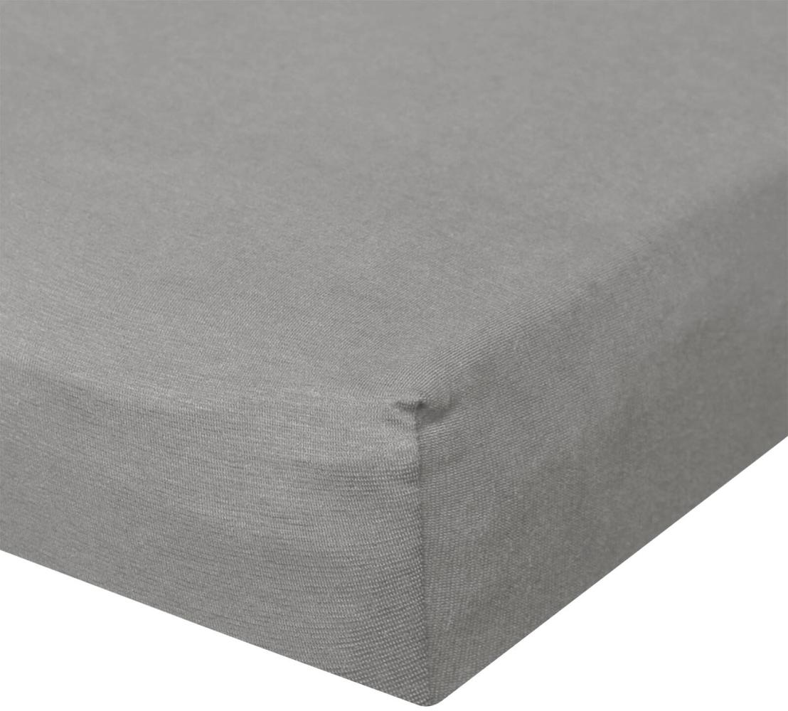 BettwarenShop Jersey Spannbetttuch Ultra-Stretch|200x220 - 220x240 cm| titan Bild 1