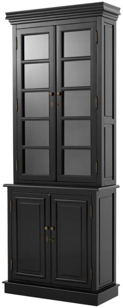 Casa Padrino Luxus Wohnzimmerschrank Schwarz 90 x 38 x H. 230 cm - Limited Edition Bild 1