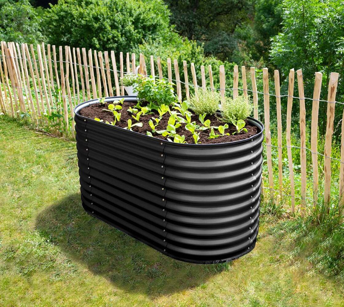 Westmann Grow Faster S | kleines Hochbeet aus Metall | Wellblech | Anthrazit Bild 1