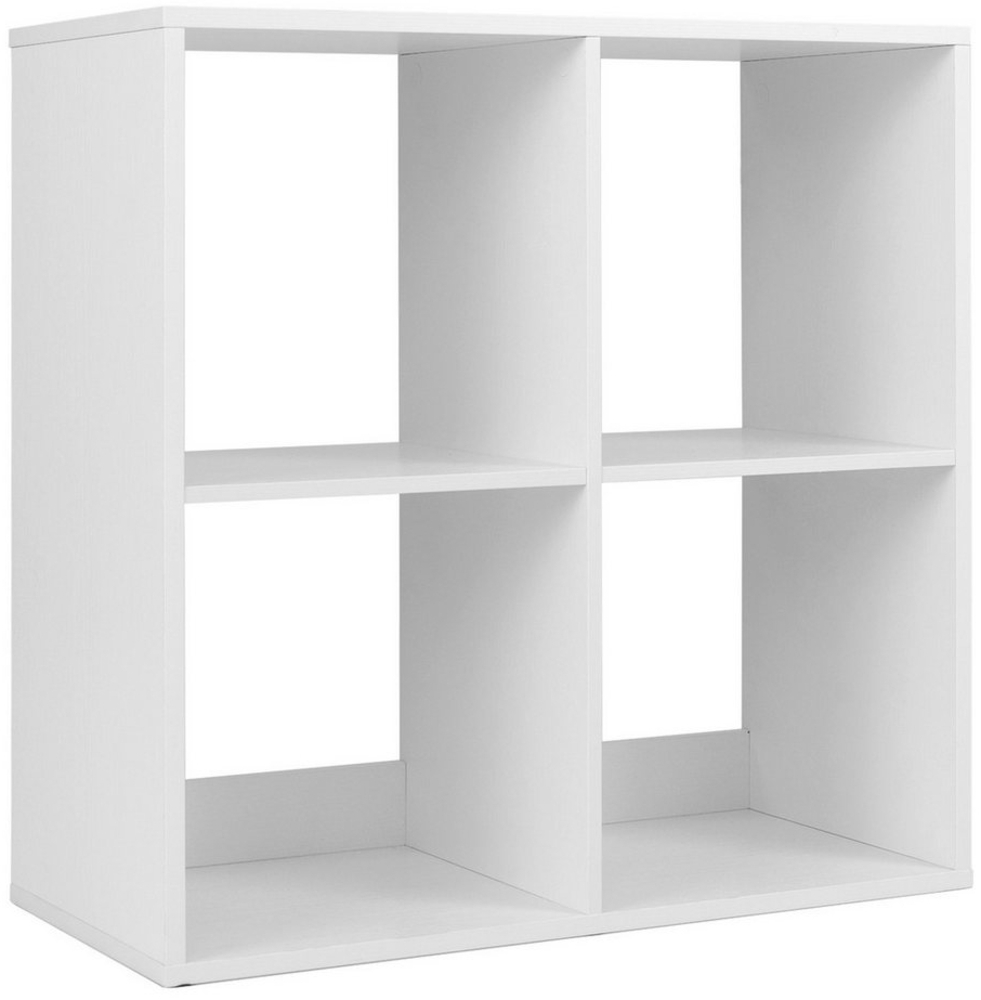 COSTWAY Bücherregal, Standregal 4 Fächer, bis 45kg, 69,5x33x69,5cm Bild 1