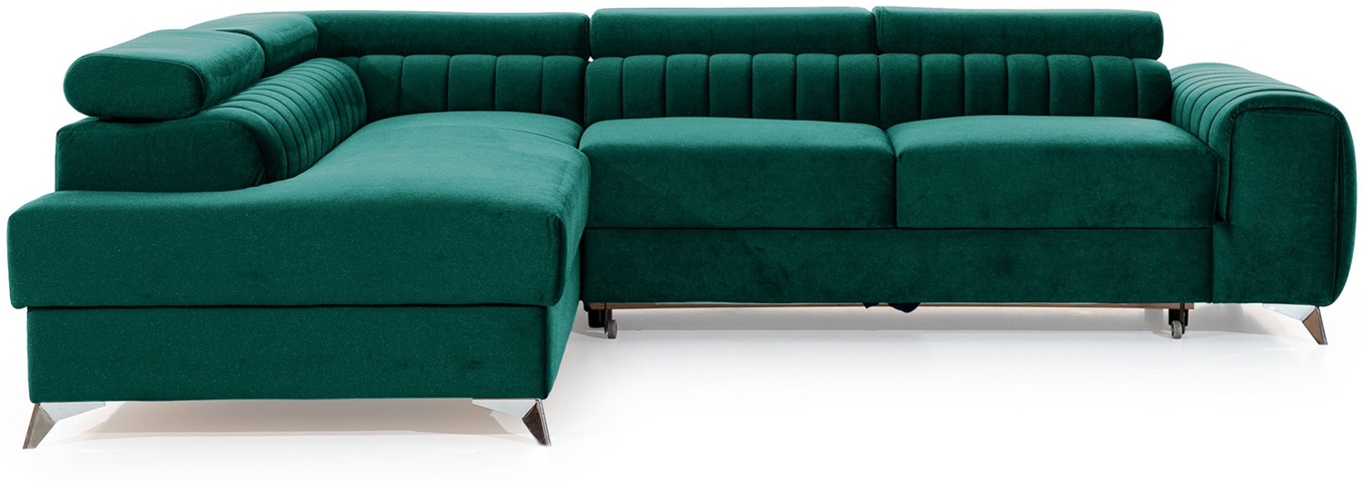 Ecksofa Laurence mit Schlaffunktion und Bettkasten - Monolith-Stoff Bild 1