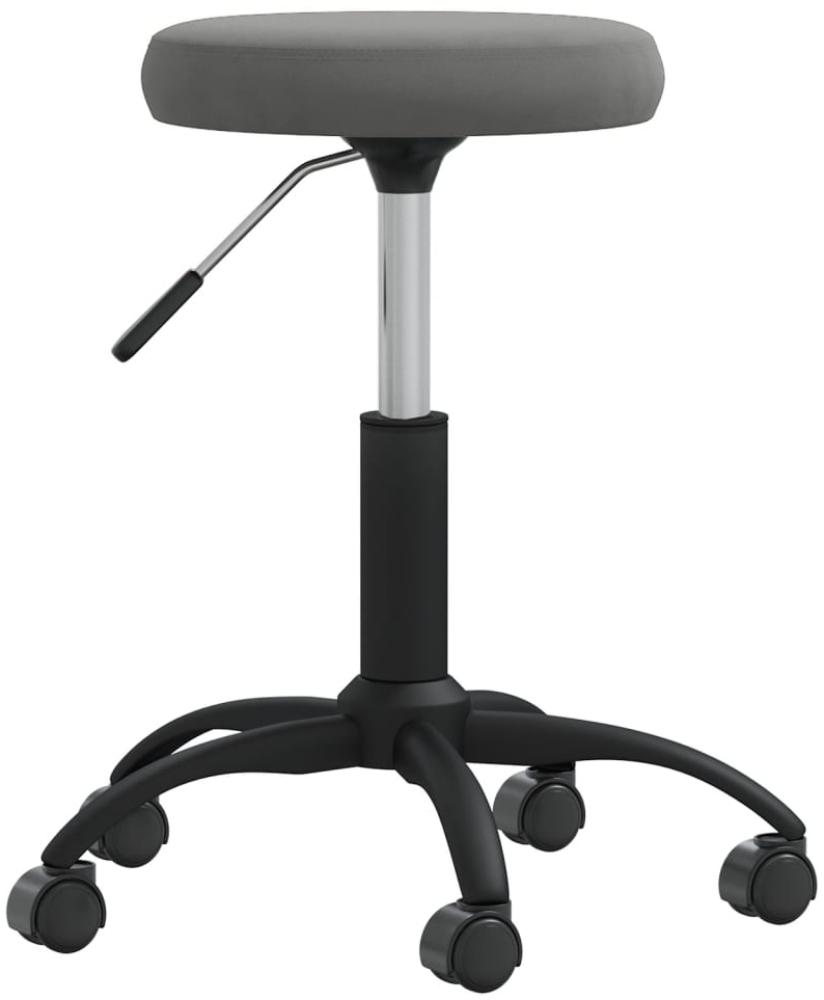 vidaXL Massagehocker Samt Dunkelgrau 3085739 Bild 1