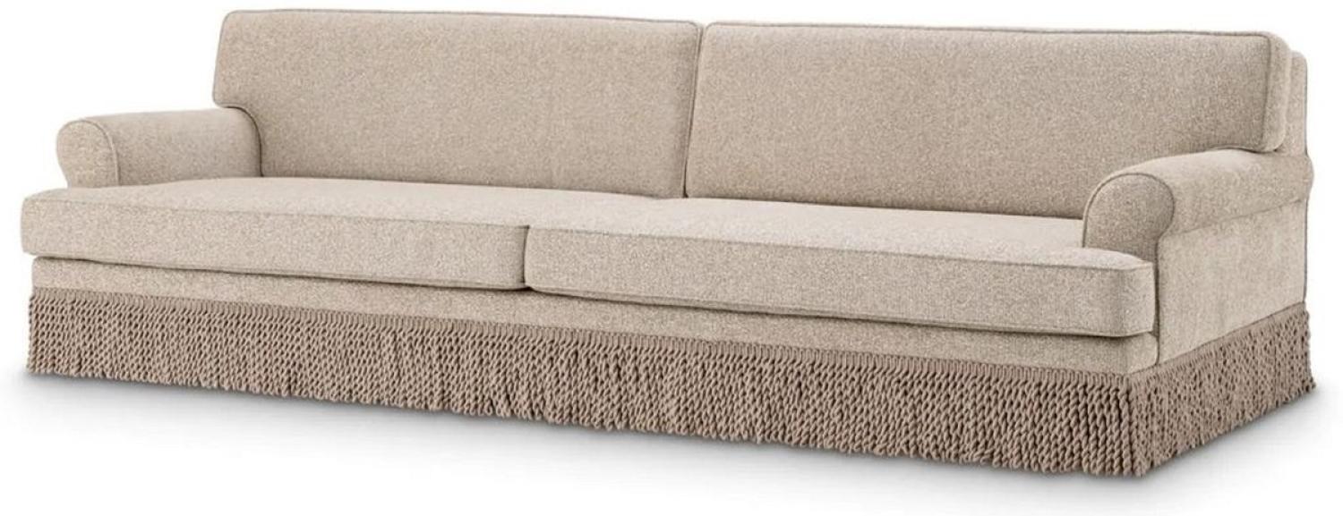 Casa Padrino Luxus Wohnzimmer Sofa Beige 277 x 101 x H. 77 cm Bild 1