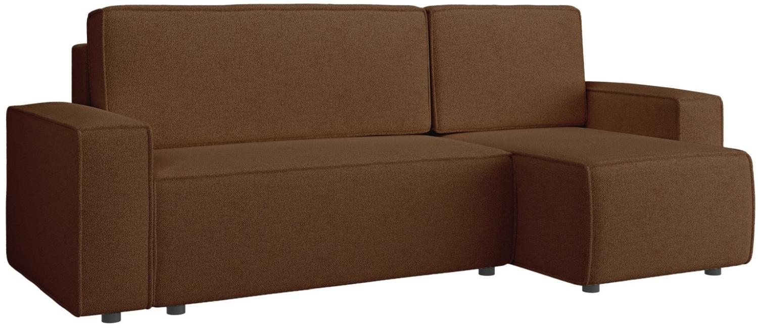 Selsey Copertino - Ecksofa beidseitig montierbar mit Schlaffunktion, wasserabweisend, braun Bild 1