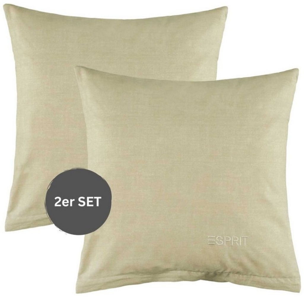 Esprit Bettwäsche HARP Renforce Kissenbezüge und Bettwäsche, Baumwolle, 2 teilig, 40 x 40 cm 2er Pack in Beige Bild 1