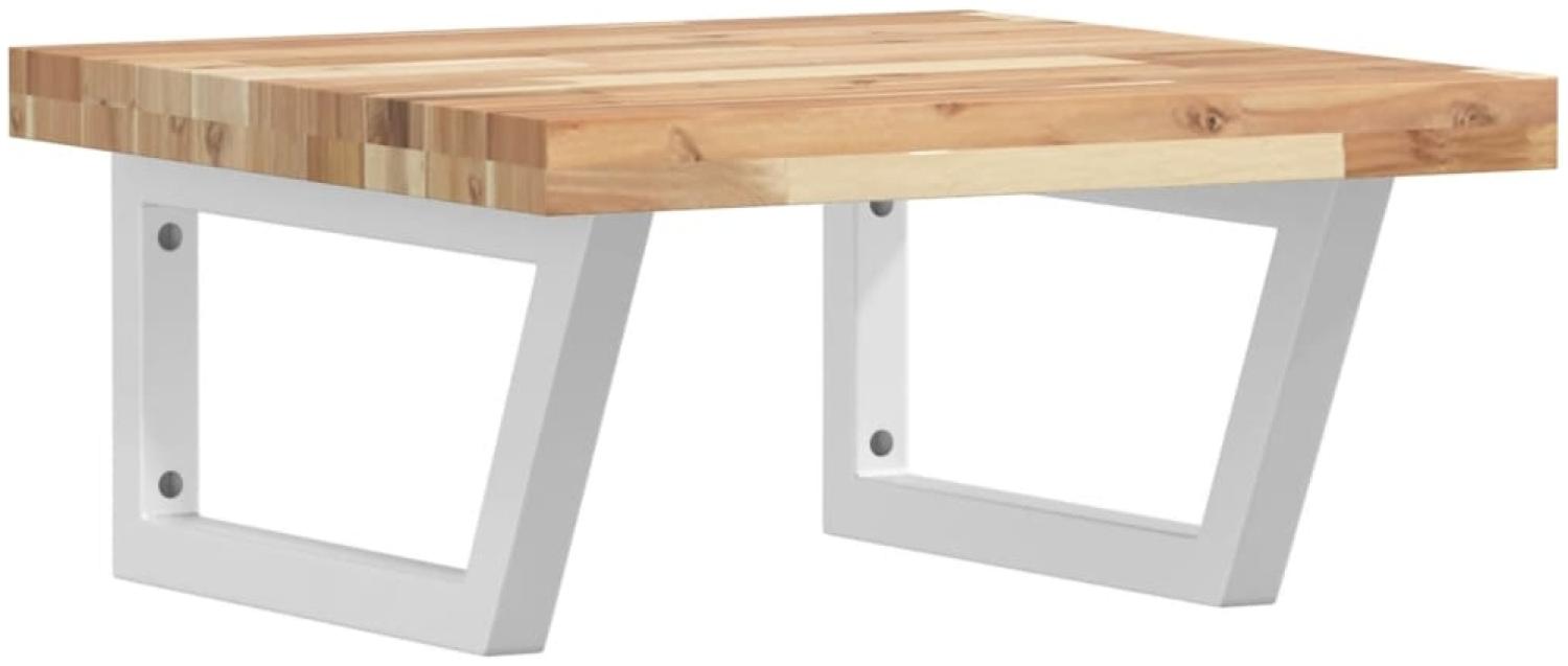 vidaXL Waschbeckenregal Wandmontage Stahl und Akazienholz 3302766 Bild 1
