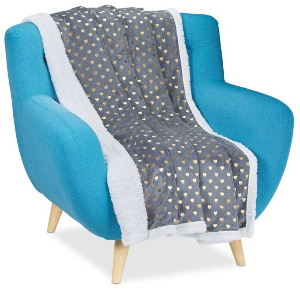 Kuscheldecke Grau 150x200 cm Bild 1