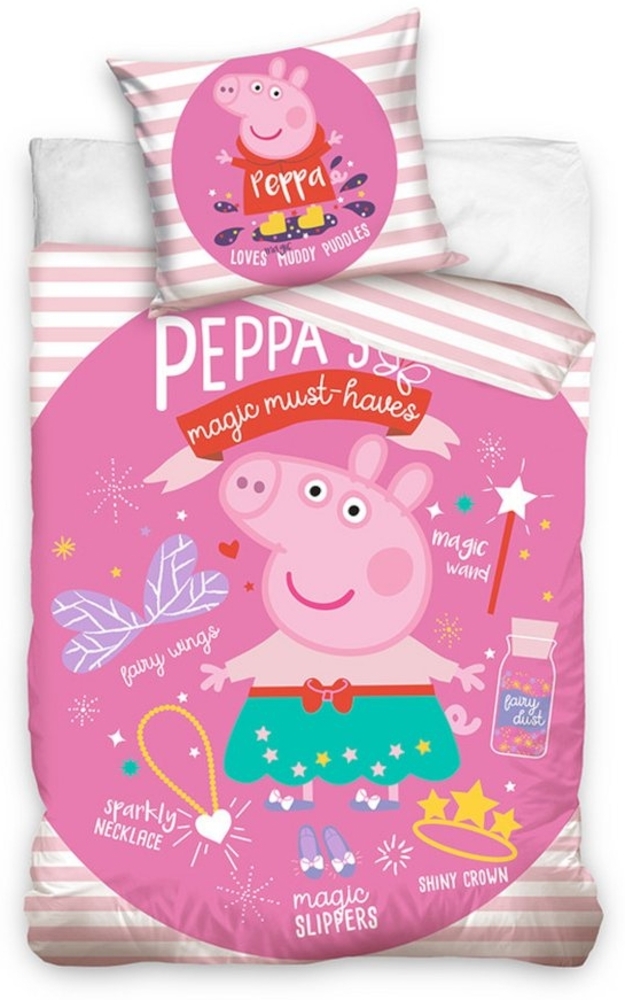 Peppa Pig Bettwäsche Peppa Pig Bettwäsche Schweinchen Peppa 135 x 200 cm Bild 1