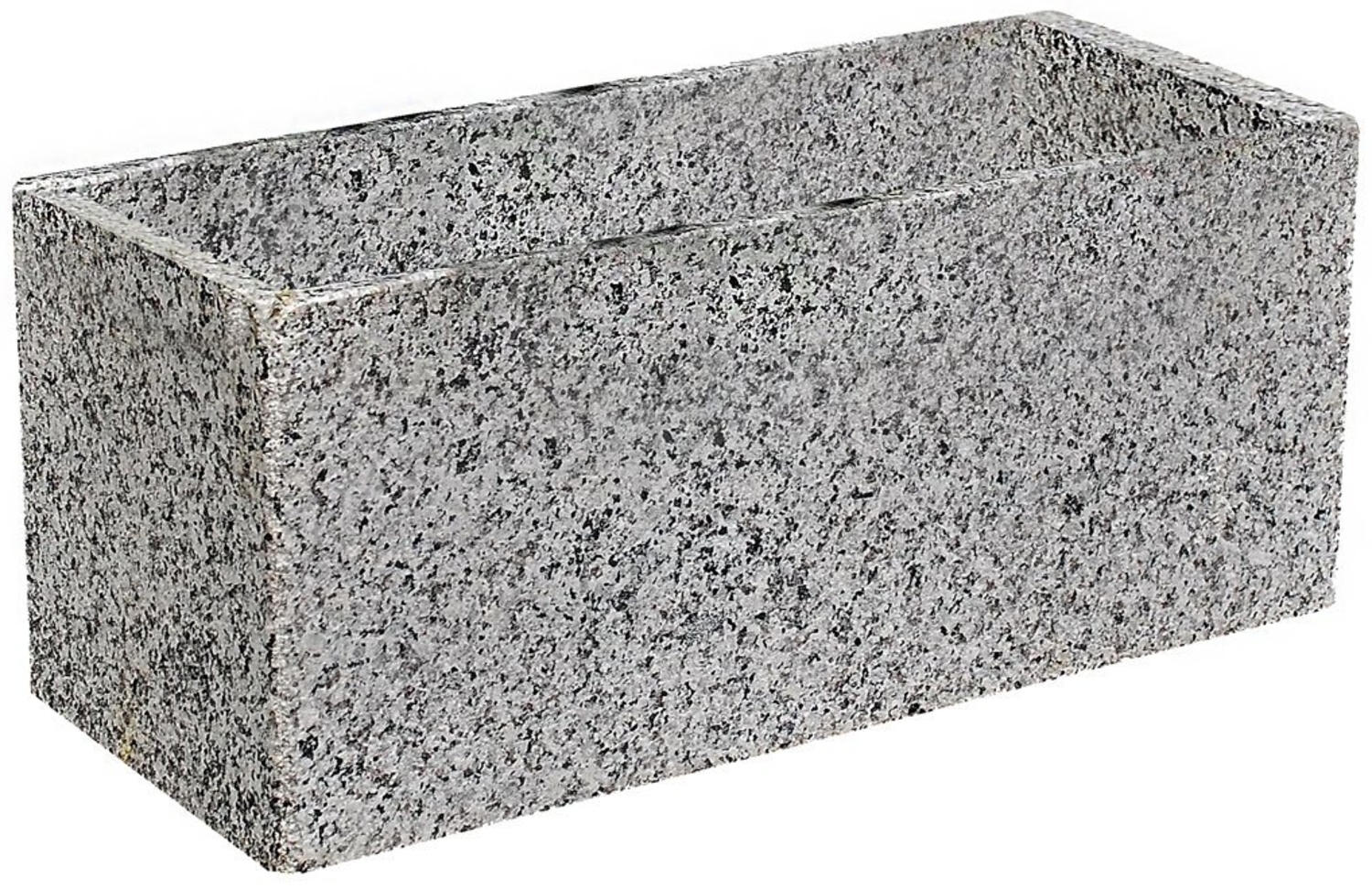 Dehner Blumenkasten Pflanztrog, 80 x 40 x 40 cm, Granit, grau Bild 1