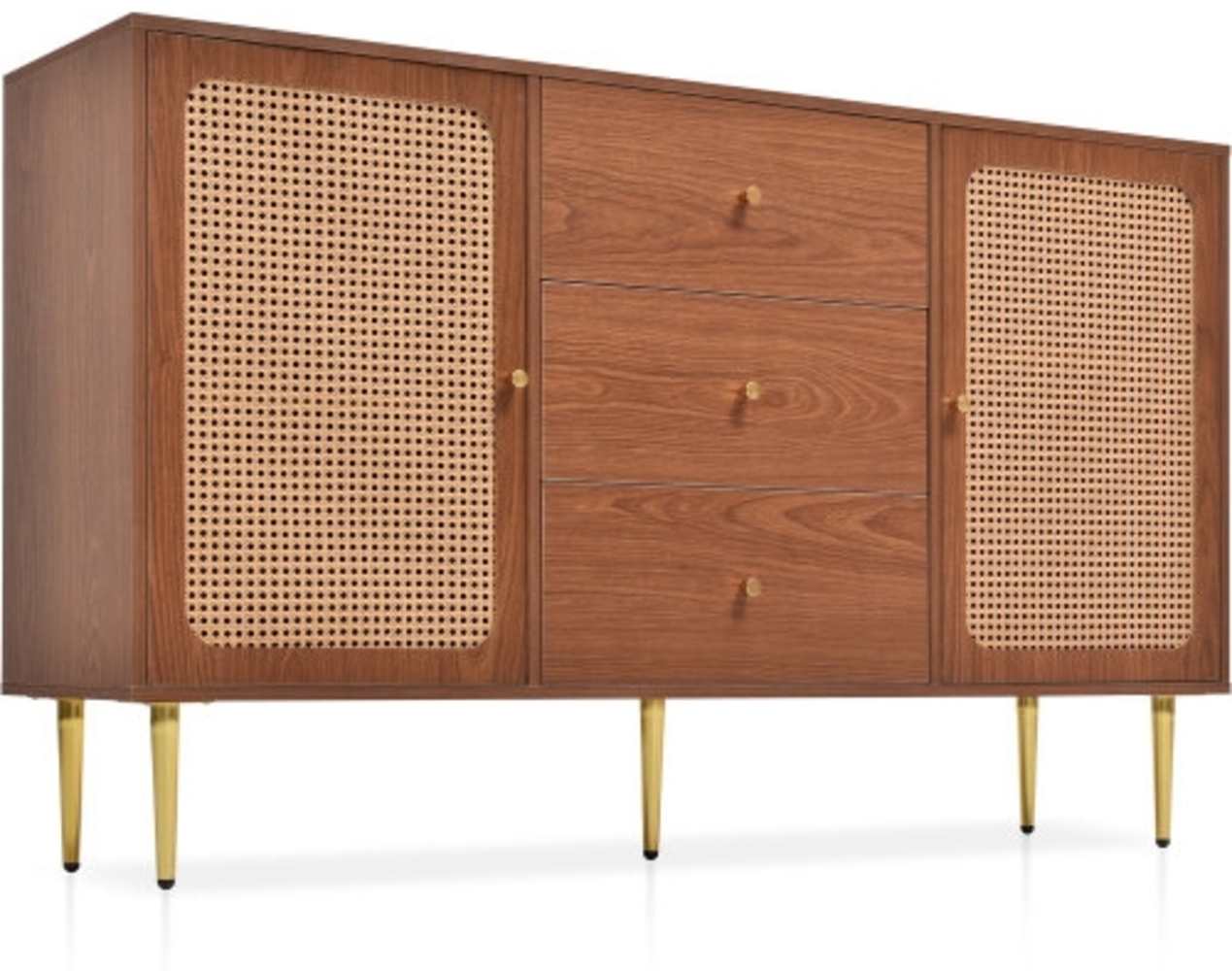 ComfortXL Sideboard M1642, Holzwerkstoff, Nussbaum Dekor, 150x90x40cm Bild 1