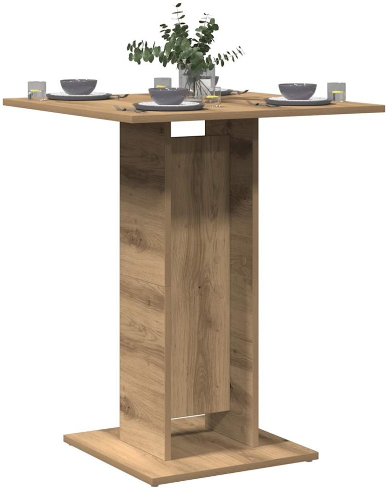 vidaXL Bistrotisch Artisan-Eiche 60 x 60 x 75 cm Holzwerkstoff 856023 Bild 1