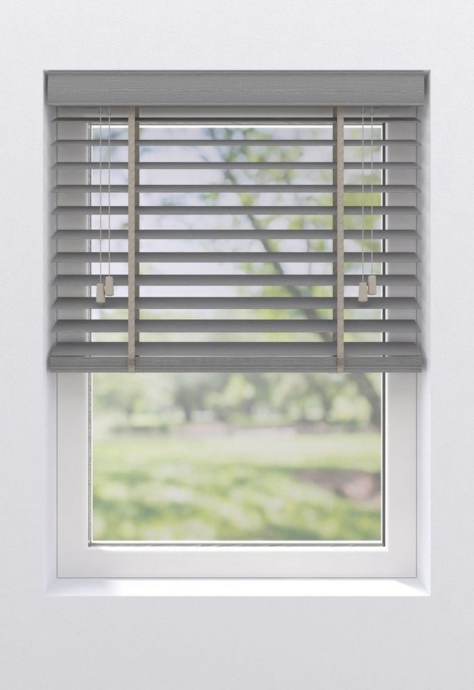 my home Jalousie Alexia, mit Bohren, freihängend, aus Bambus mit 50mm Lamellen, Bedienung durch Schnurzug Bild 1