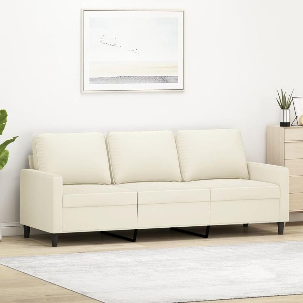 vidaXL 3-Sitzer-Sofa Creme 180 cm Samt 359217 Bild 1