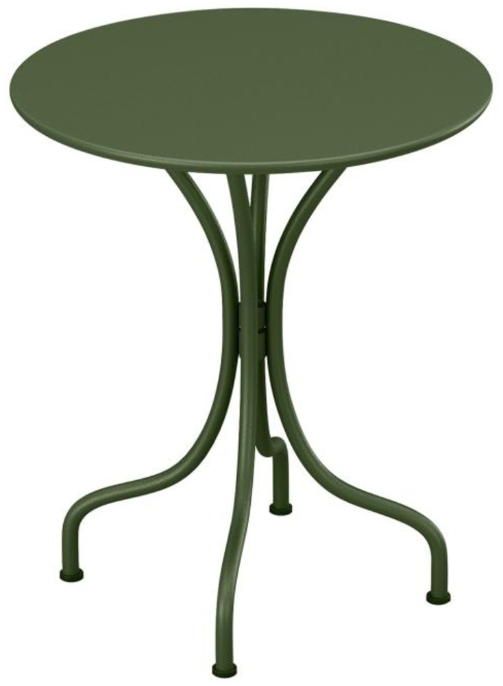 Vente-unique - Gartentisch rund - D. 60 cm - Metall - Khaki - MIRMANDE von MYLIA Bild 1