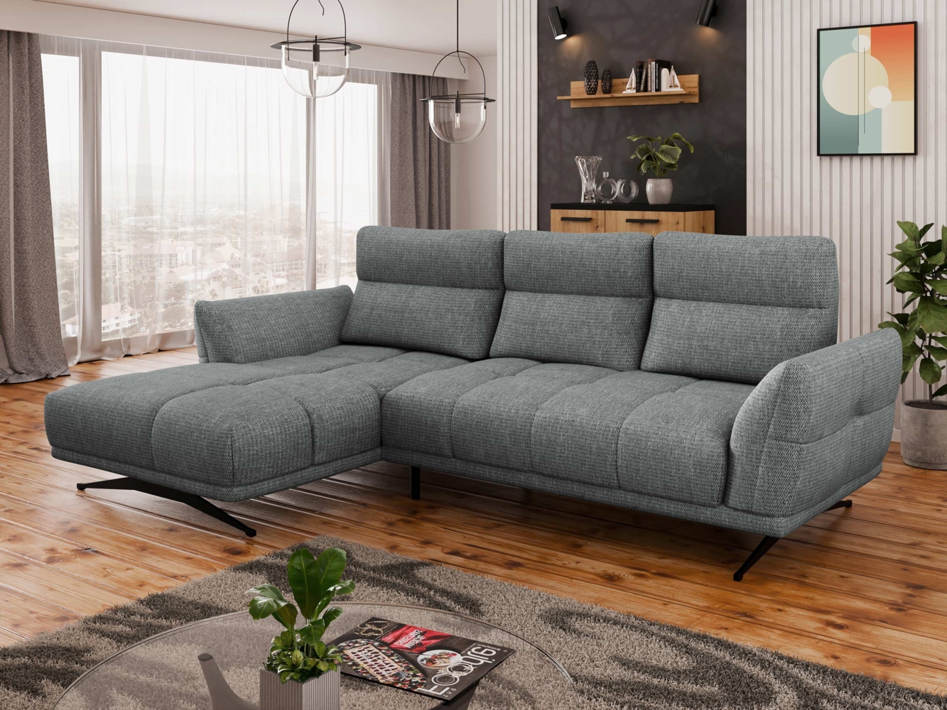 Ecksofa Govello (Farbe: Sorella 89, Seite: Links LC-2R) Bild 1