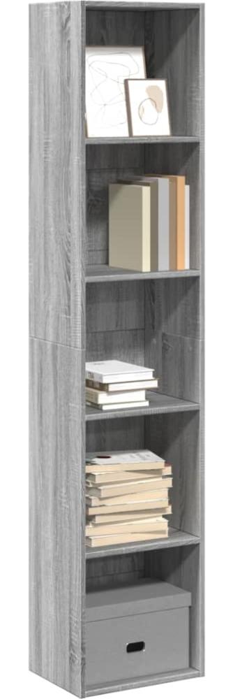 vidaXL Bücherregal Grau Sonoma 40x30x189 cm Holzwerkstoff 857890 Bild 1