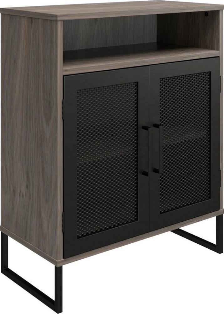 Dorel Home Aktenschrank Purdue Türen mit Magnetverschluß, Mesh aus Metall, Breite 61 cm, Höhe 76,5 cm Bild 1