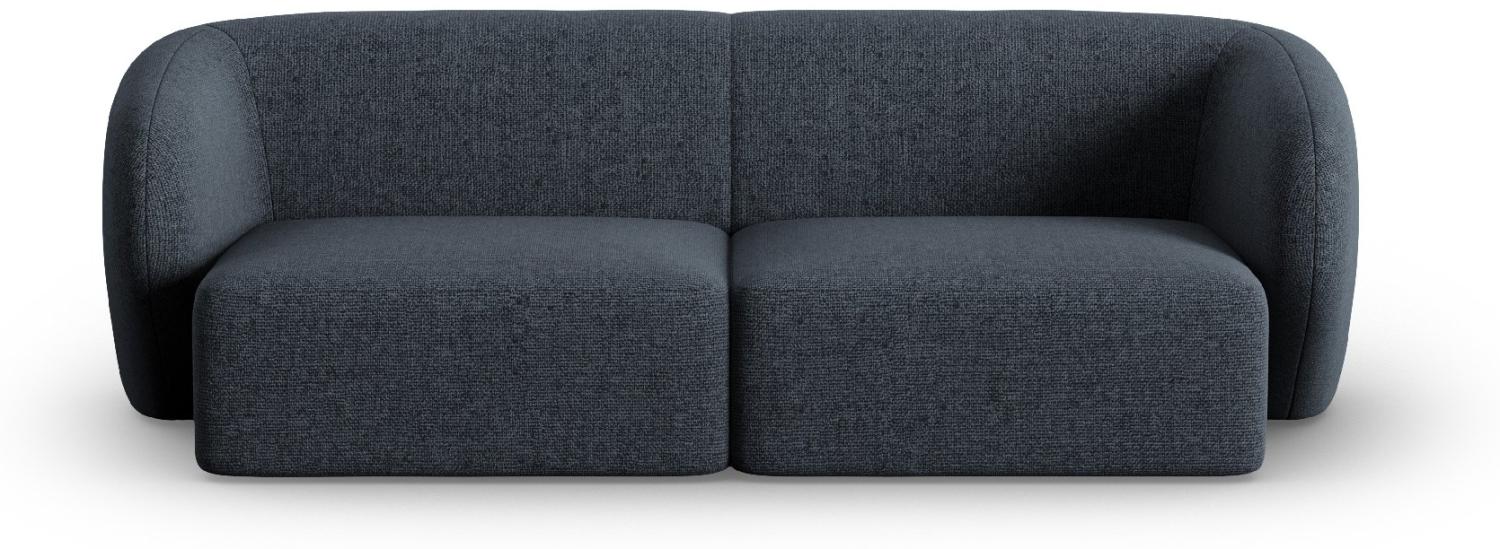 Micadoni Modulares Sofa Shane 2-Sitzer Chenille Blau Melange Bild 1