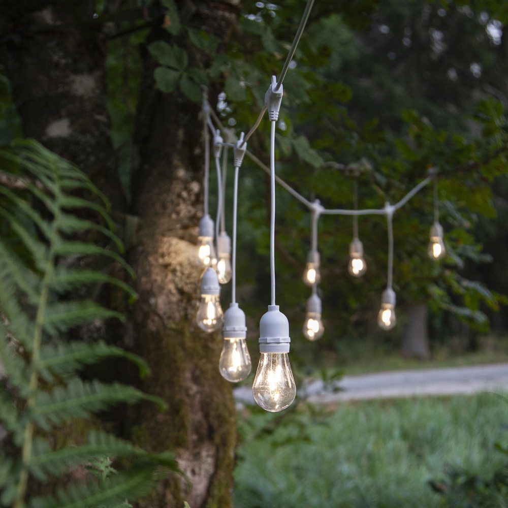 Outdoor-Lichterkette ,String Light' mit klaren Glühbirnen, Partybeleuchtung, 10 LED Filamente, warmweiß, L 360cm Bild 1