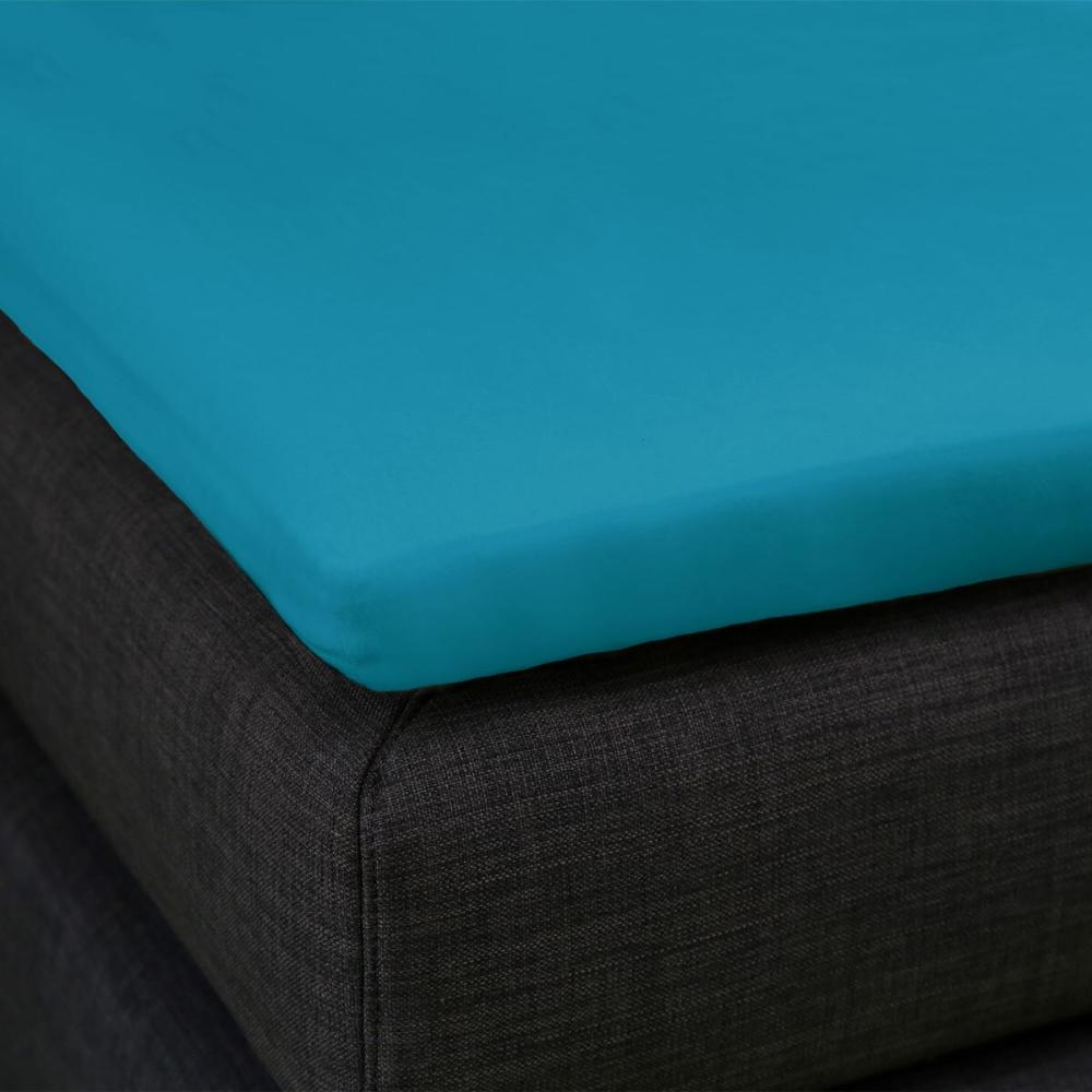 Formesse Bella Donna Topper Spannbetttuch La Piccola | 100x200 cm | petrol Bild 1