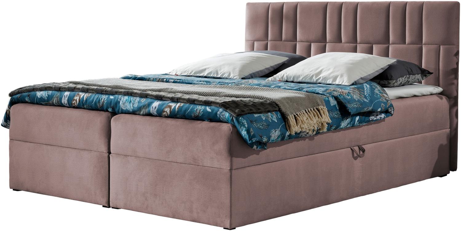 Boxspringbett Trifoli III, Rosa, 180 x 200 cm Bild 1