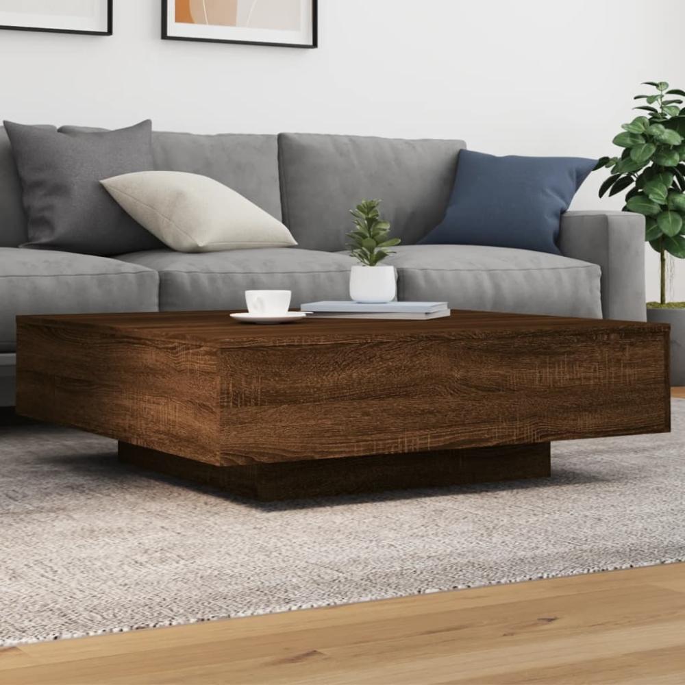 vidaXL Couchtisch Braun Eichen-Optik 100x100x31 cm Holzwerkstoff 836601 Bild 1