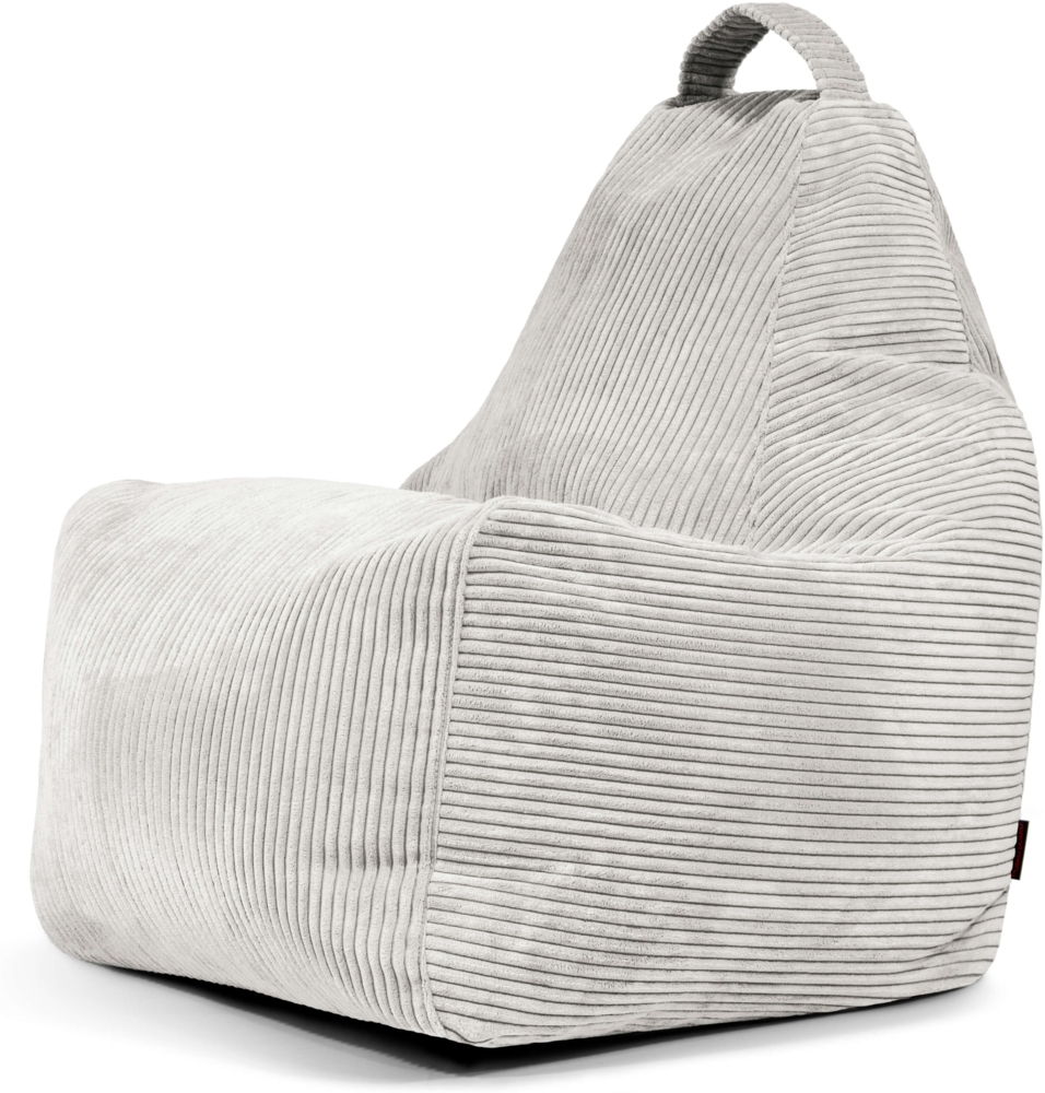 Sitzsack ‘Play‘, Bezugstoff - Waves, 100% Polyester, Snow, 85x80x80 cm. Bild 1