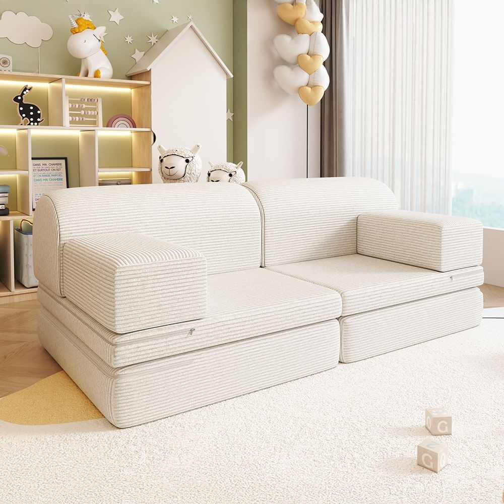HOME DELUXE Spielsofa LIV - Cord Beige Bild 1