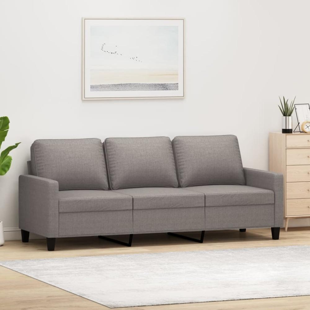 vidaXL 3-Sitzer-Sofa Taupe 180 cm Stoff Bild 1