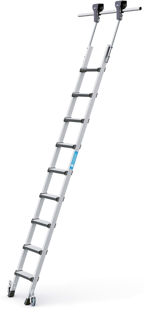 Zarges Regalleiter fahrbar Comfortstep Trec LH 9 Stufen Bild 1