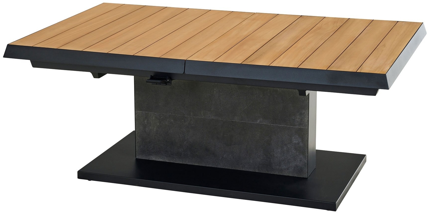 Lift-Tisch MONDO Latea, Aluminium, Anthrazit, Holzfarben, 140 x 53 x 90 cm Bild 1