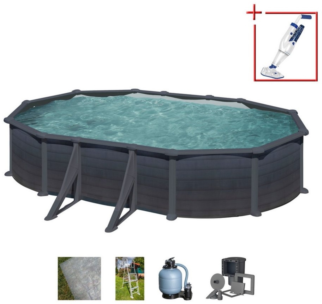 Granada Stahlwandpool Oval 610 x 375 x 132 cm Bild 1