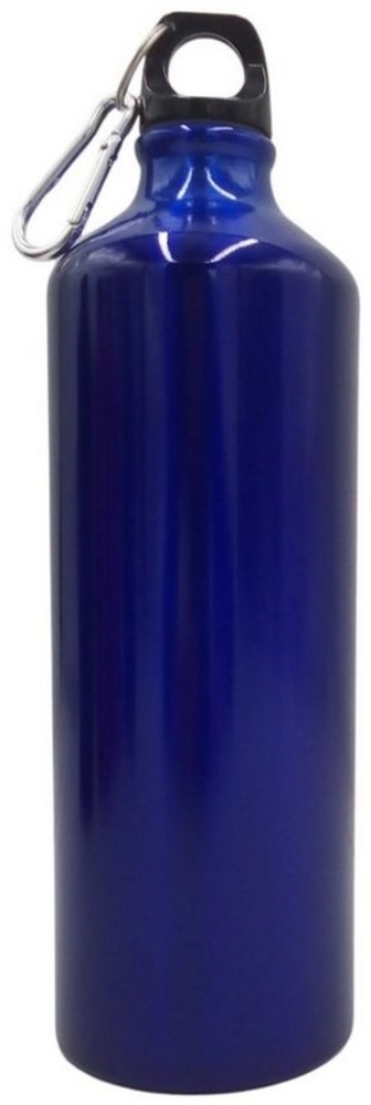 Aluminium Trinkflasche 1000ml farbig mit Karabiner Wasserflasche Sportflasche Bild 1