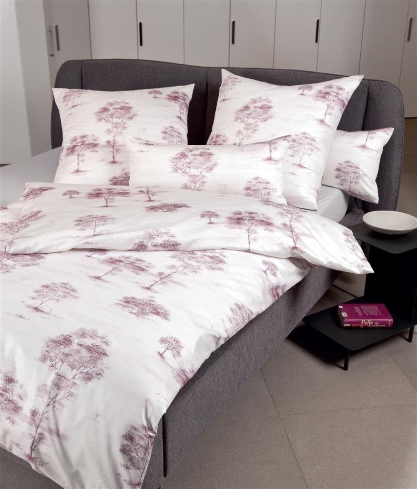 Janine Messina Mako-Satin Bettwäsche 155x220 Bäume rosa aubergine 43059-05 Bild 1