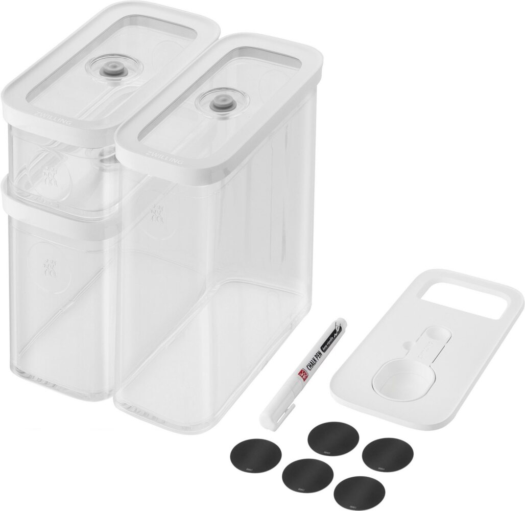 Zwilling Vakuumbehälter CUBE Set M, Kunststoff, (Set, 5-tlg), modulare, stapelbare Aufbewahrungsboxen Bild 1