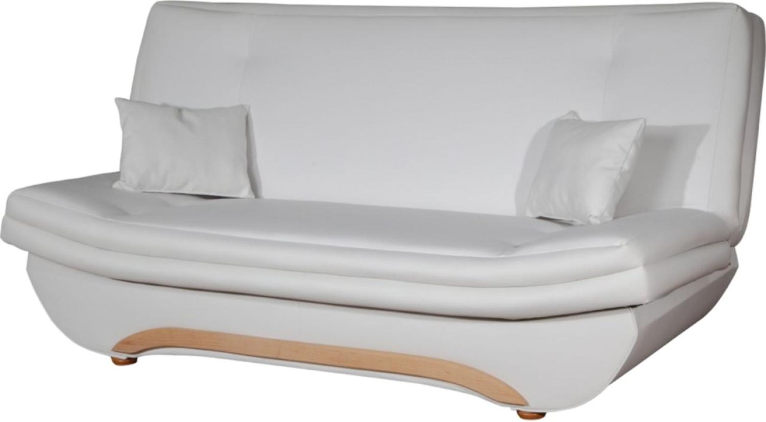 Klick-klack-Sofa Schlafsofa GIANA in Kunstleder Weiss Bild 1