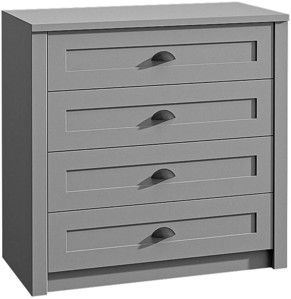 AX LIVING Kommode mit Schubladen „Palmano K4“ – 88 cm breit, Grau Bild 1