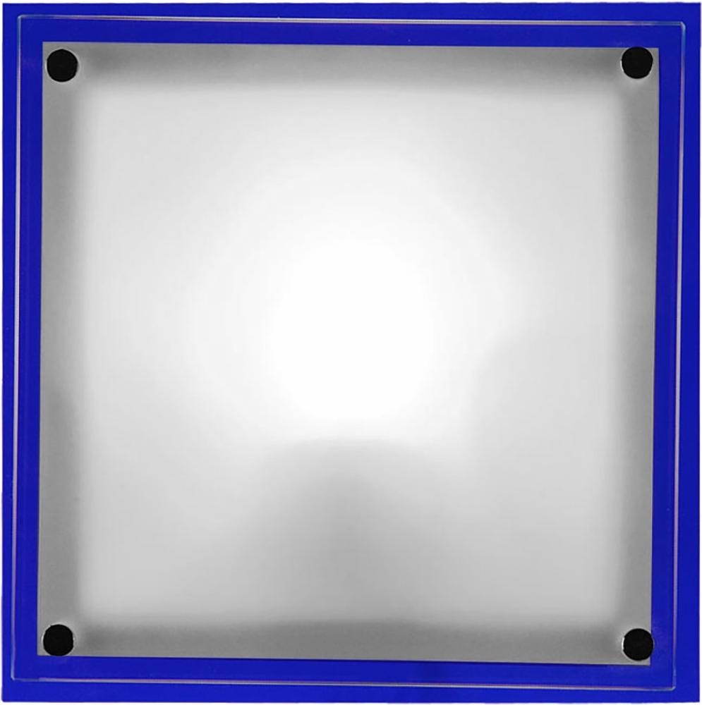 LED Wandleuchte, Glas satiniert, blau, L 24 cm Bild 1