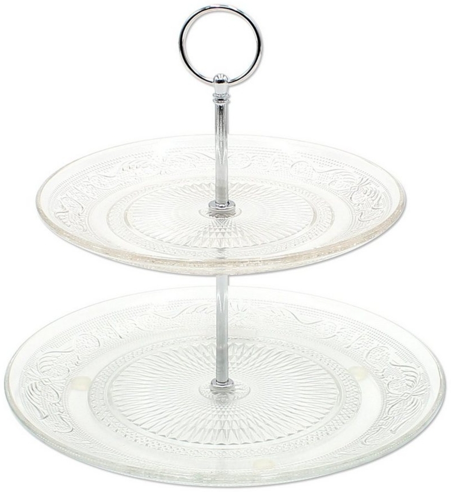 Dekohelden24 Etagere Etageren in unterschiedlichen Größen aus Glas oder Porzellan, Glas Bild 1