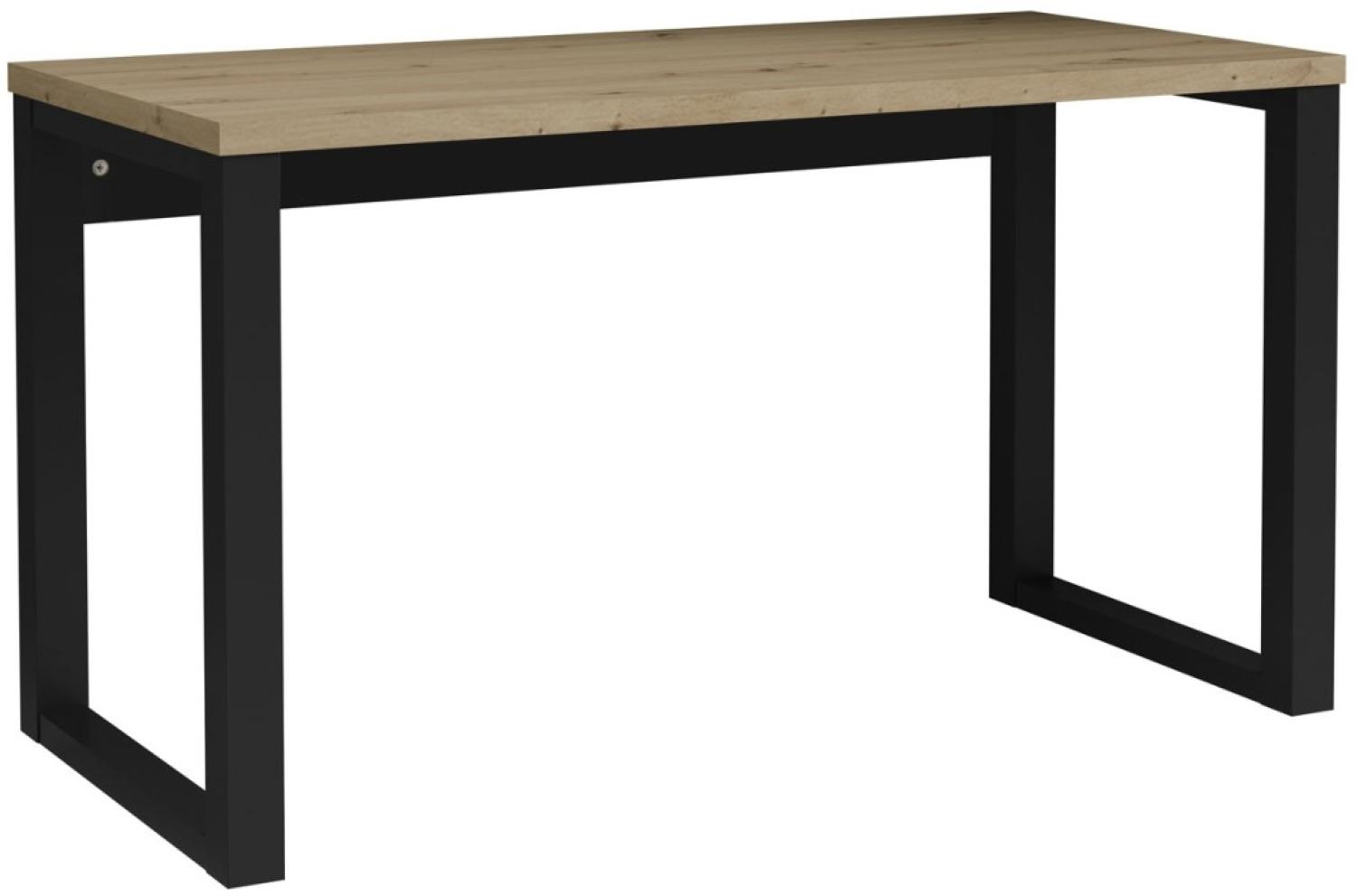 Schreibtisch Bürotisch Maro 135x65x75cm schwarz Artisan Eiche Bild 1