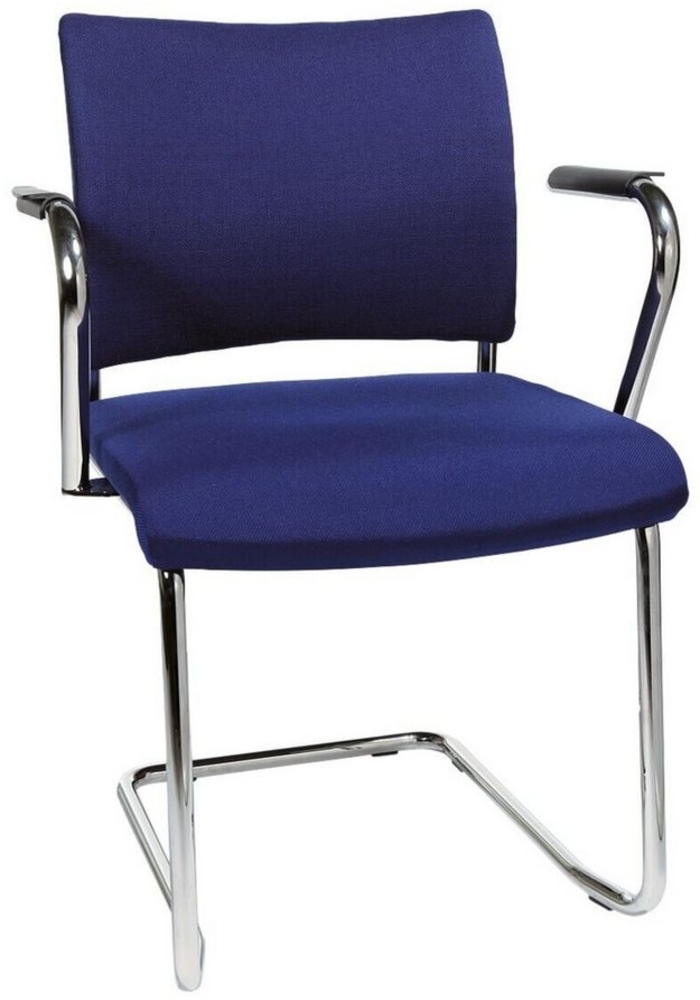 2 Stück Forum Besucherstuhl Visit20 mit Polster, blau Bild 1