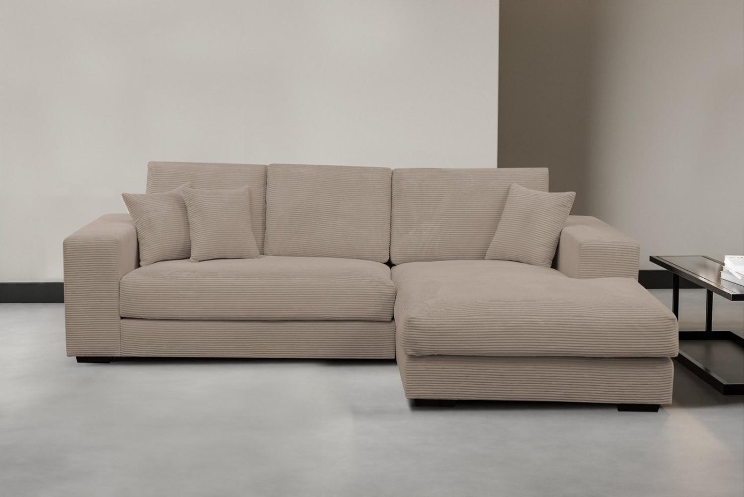 WERK2 Ecksofa Eden L-Form, Design Ecksofa in Cord mit besonders weichem Sitzkomfort Bild 1