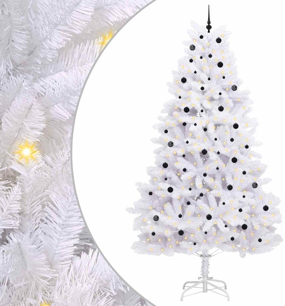 vidaXL Künstlicher klappbarer Weihnachtsbaum Weiß 300 cm PVC und Stahl 3426631 Bild 1