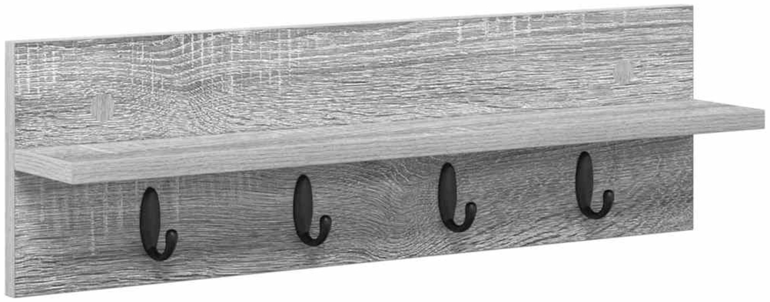vidaXL Wandmontierter Kleiderständer Grau Sonoma 60 x 10.5 x 18 cm 874392 Bild 1