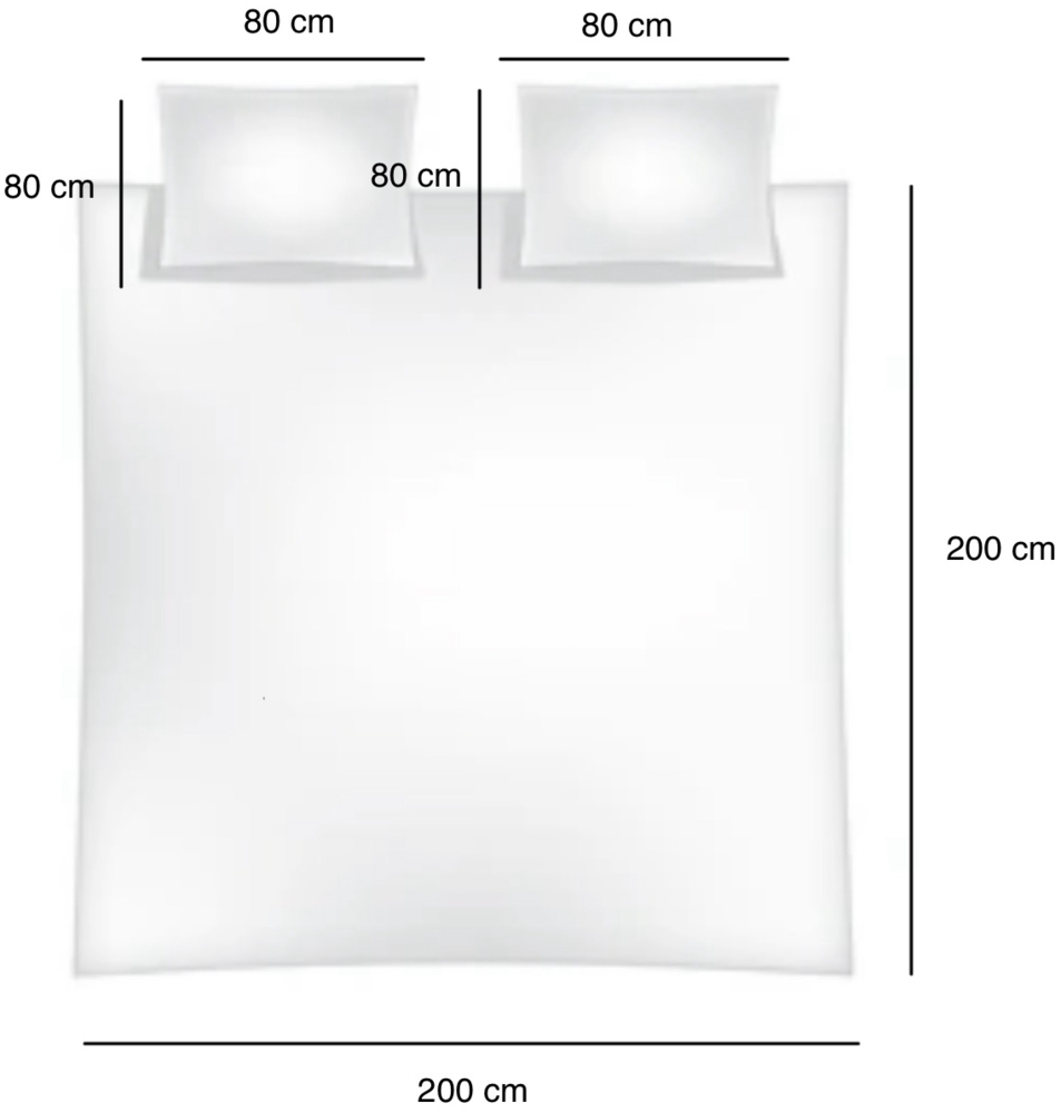 Einfarbige Wendebettwäsche 100% Baumwolle Satin mit Reißverschluss für Einzel- und Doppelbett Grau/Anthrazit 200 x 200 cm + 2x 80 x 80 cm Bild 1