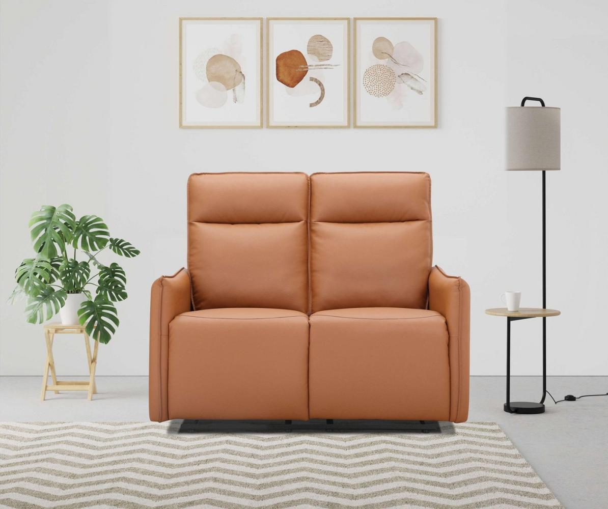 Dorel Home 2-Sitzer Lugo, Kinosofa mit Reclinerfunktion in Kunstleder und Webstoff, mit manueller Relaxfunktion in beiden Sitzen Bild 1