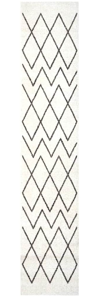 vidaXL Küchen Teppich Weiß 300 x 60 cm Samt 42013424 Bild 1