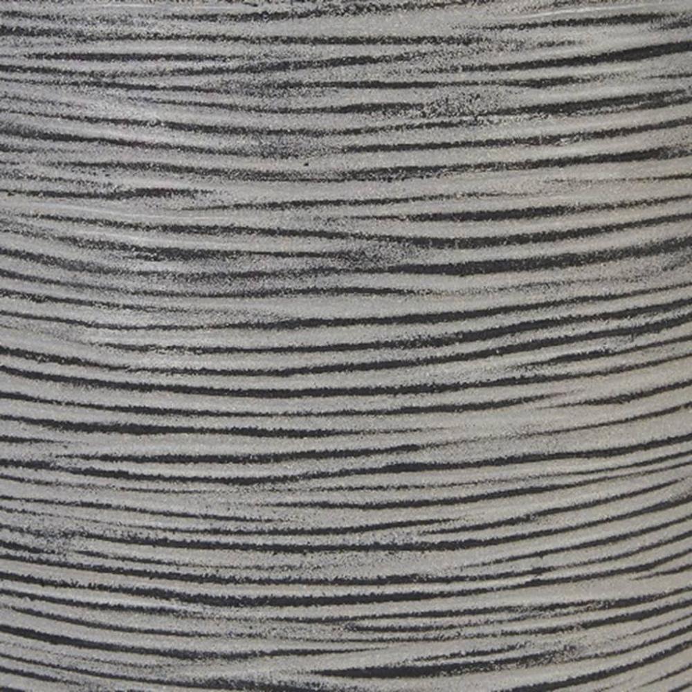 Capi Blumentopf Nature Rib Oval 43 x 41 cm Anthrazit KOFZ933 424243 Bild 1